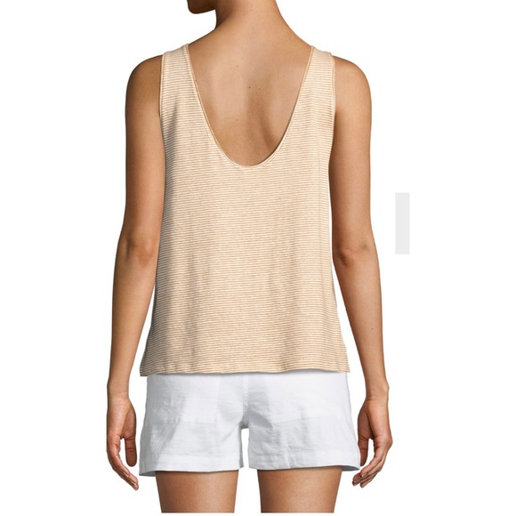 Theory Insar Linen-Blend Stripe Tank - Picture 2 of 5